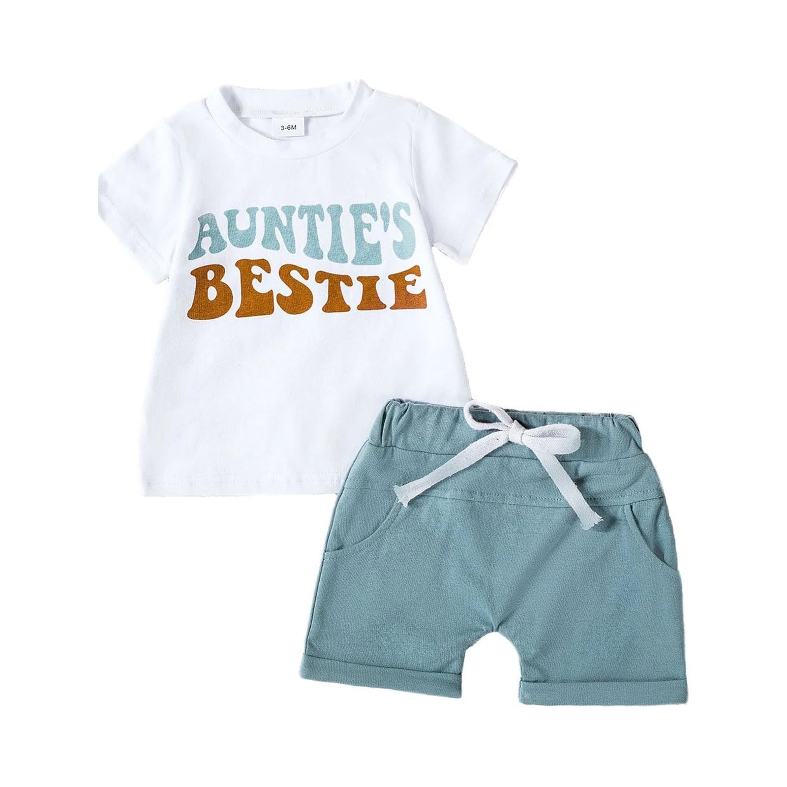 Lumea Adventure Time Toddler Boy Summer Shorts Set - Cartoon Letters (18 - 24M) - Lumea Baby