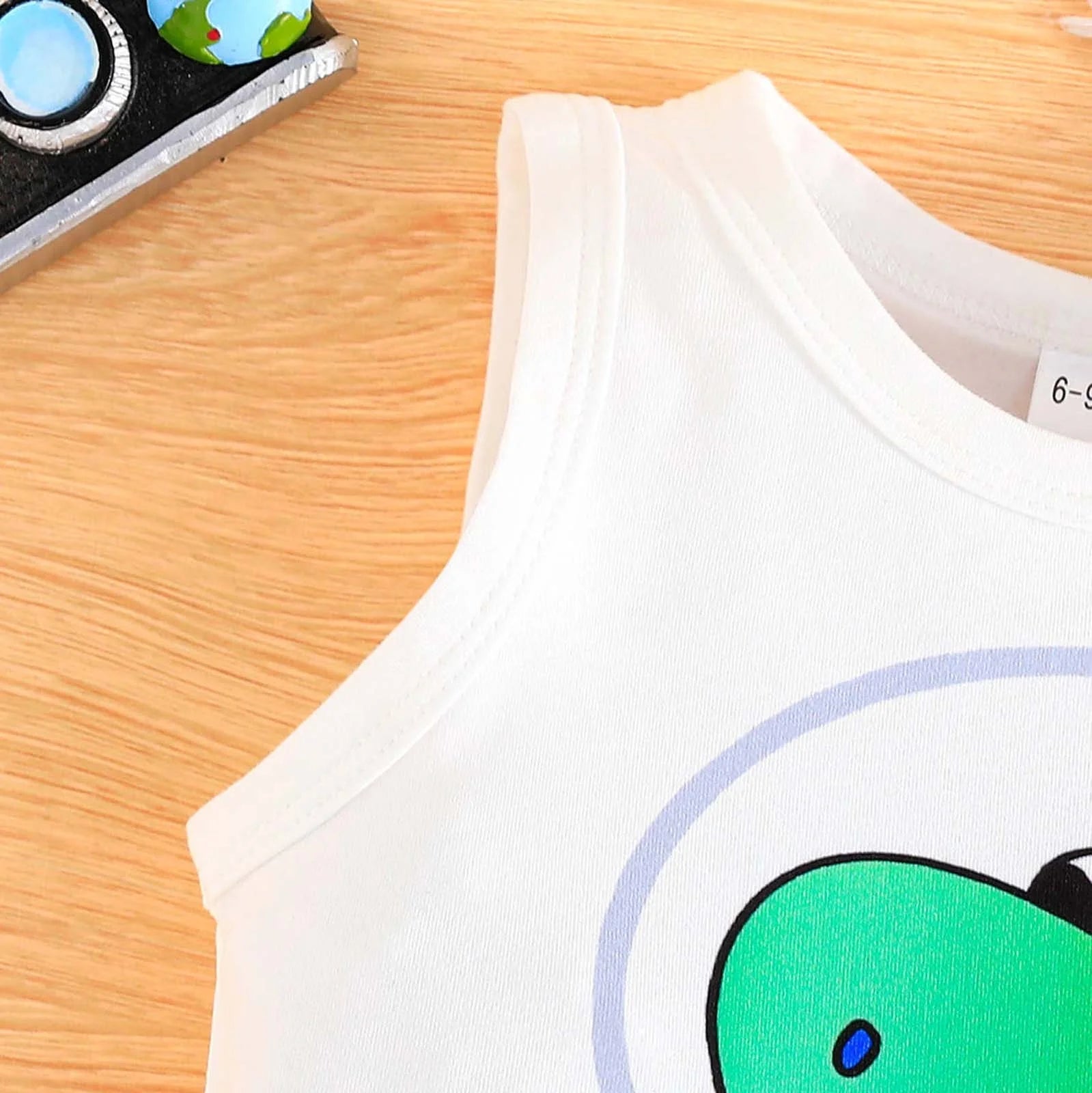 Lumea Cartoon Holiday 2 - Piece Baby Set - Vest Tee & Shorts (9 - 12M) - Lumea Baby