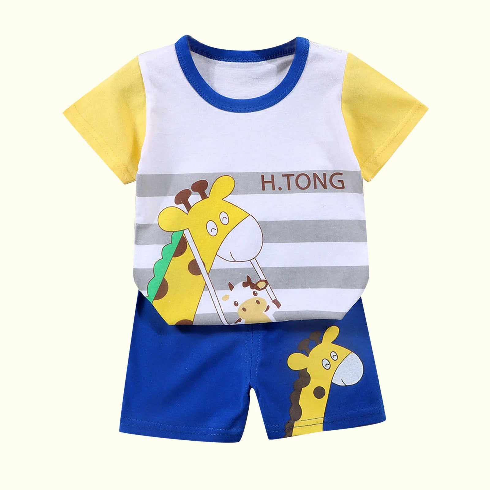 Lumea Summer Fun 2 - Piece Baby Outfit Set - Cartoon T-Shirt & Shorts (18 - 24M) - Lumea Baby