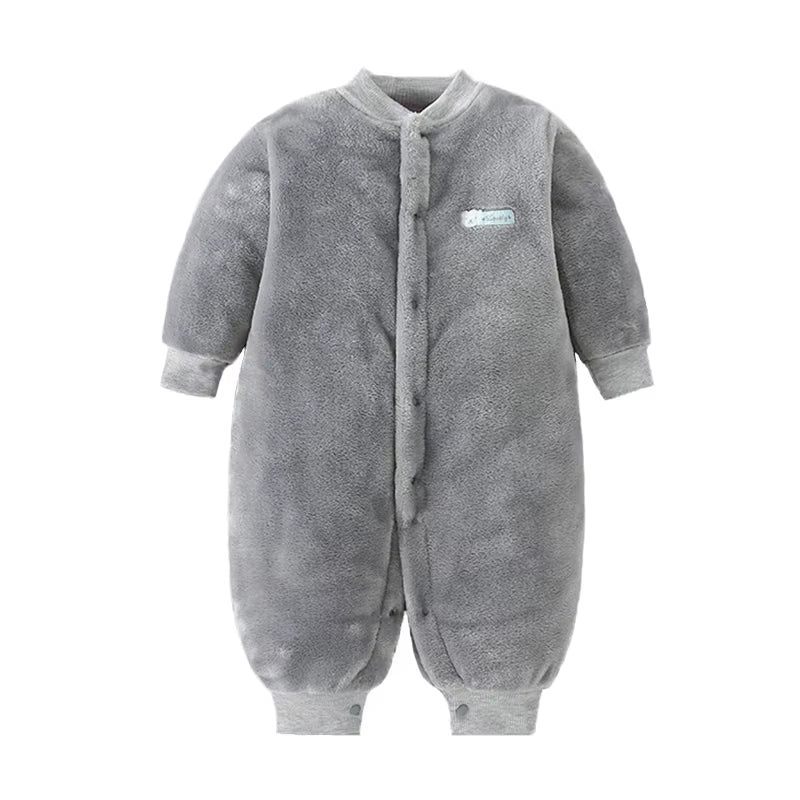 Lumea Cozy Flannel Baby Romper Jumpsuit - Soft Hooded Jacket for Boys & Girls (0 - 18M) - Lumea Baby