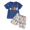 Lumea Baseball Club 2 - Piece Baby Set - Cartoon Print Tee & Shorts (6 - 12M) - Lumea Baby