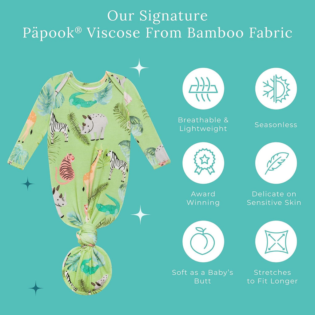 LUMÉA™ Knotted Dreams Newborn Girl Gown - Soft Sleep Gown (0 - 3M) - Lumea Baby