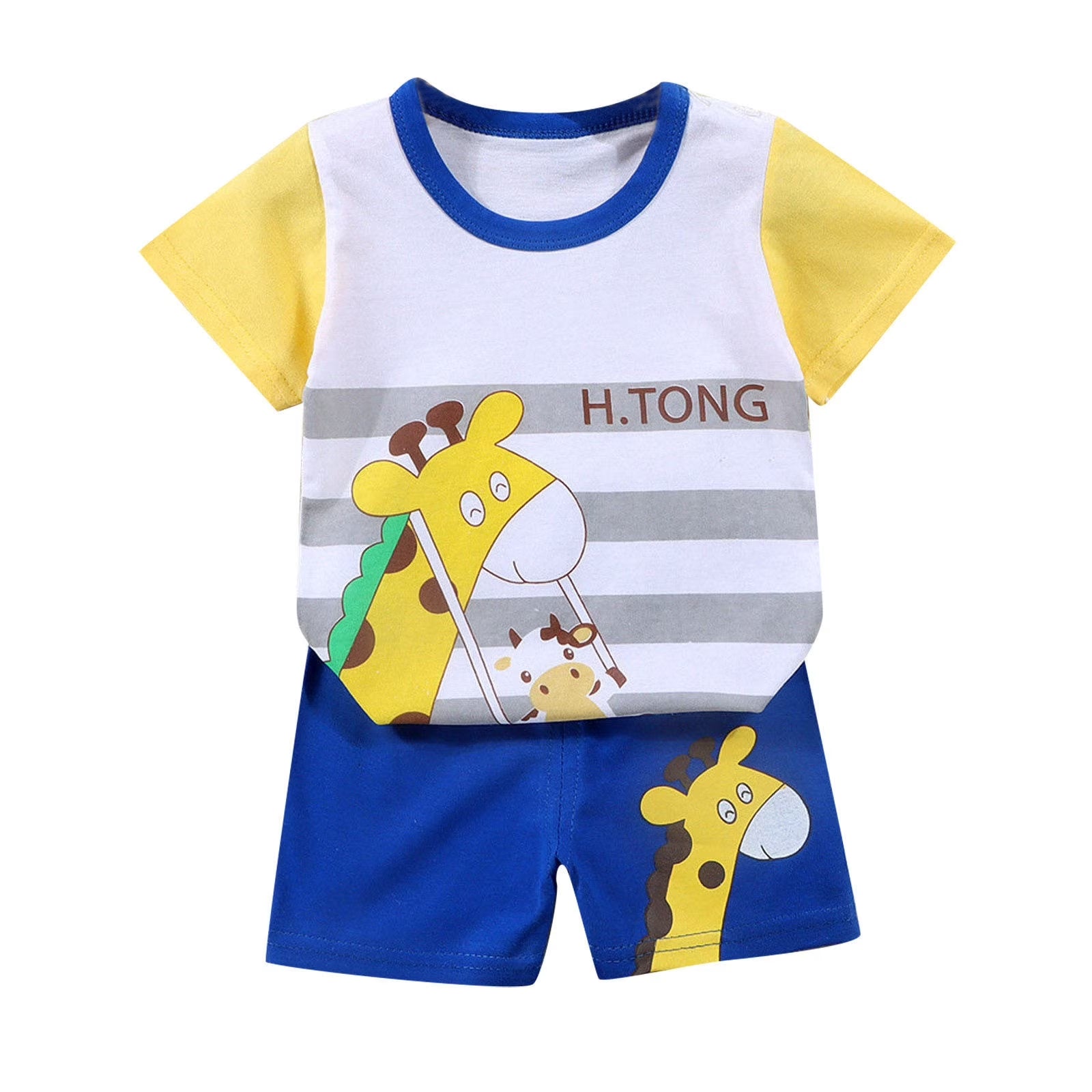 Lumea Summer Fun 2 - Piece Baby Outfit Set - Cartoon T-Shirt & Shorts (18 - 24M) - Lumea Baby