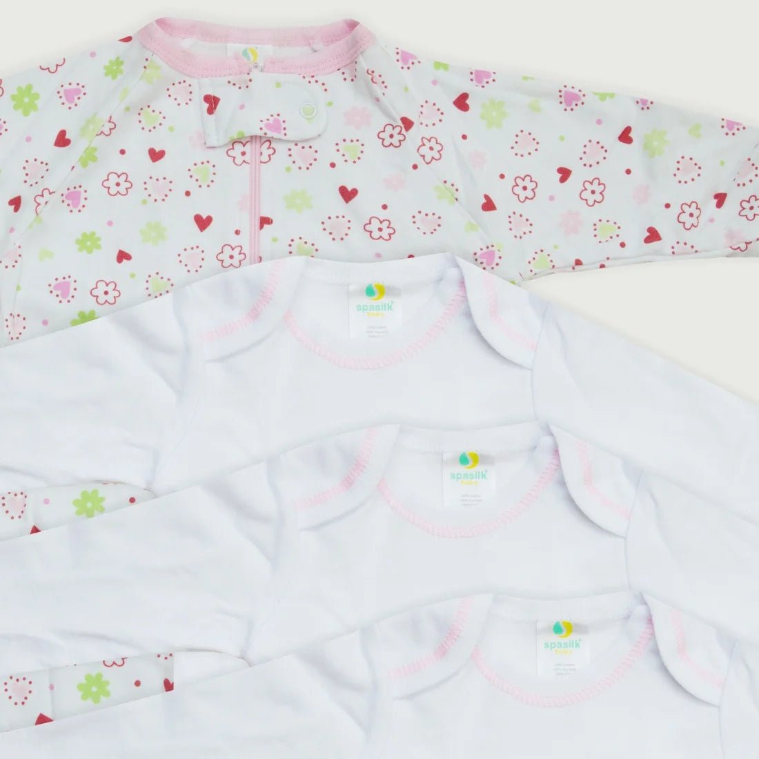 LUMÉA™ Pink Flowers 23 - Piece Baby Girl Essential Basics Layette Set - Gift Basket - Lumea Baby