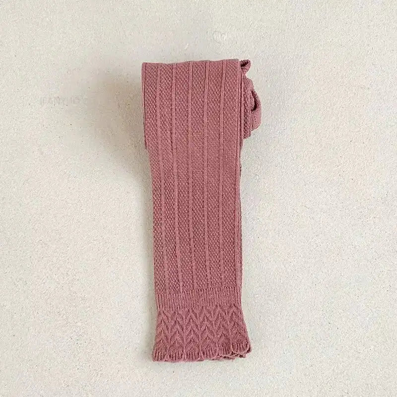 Lumea Lace Ruffle Girls Leggings - Solid Colour Cotton Trousers (1 - 12 Years) - Lumea Baby