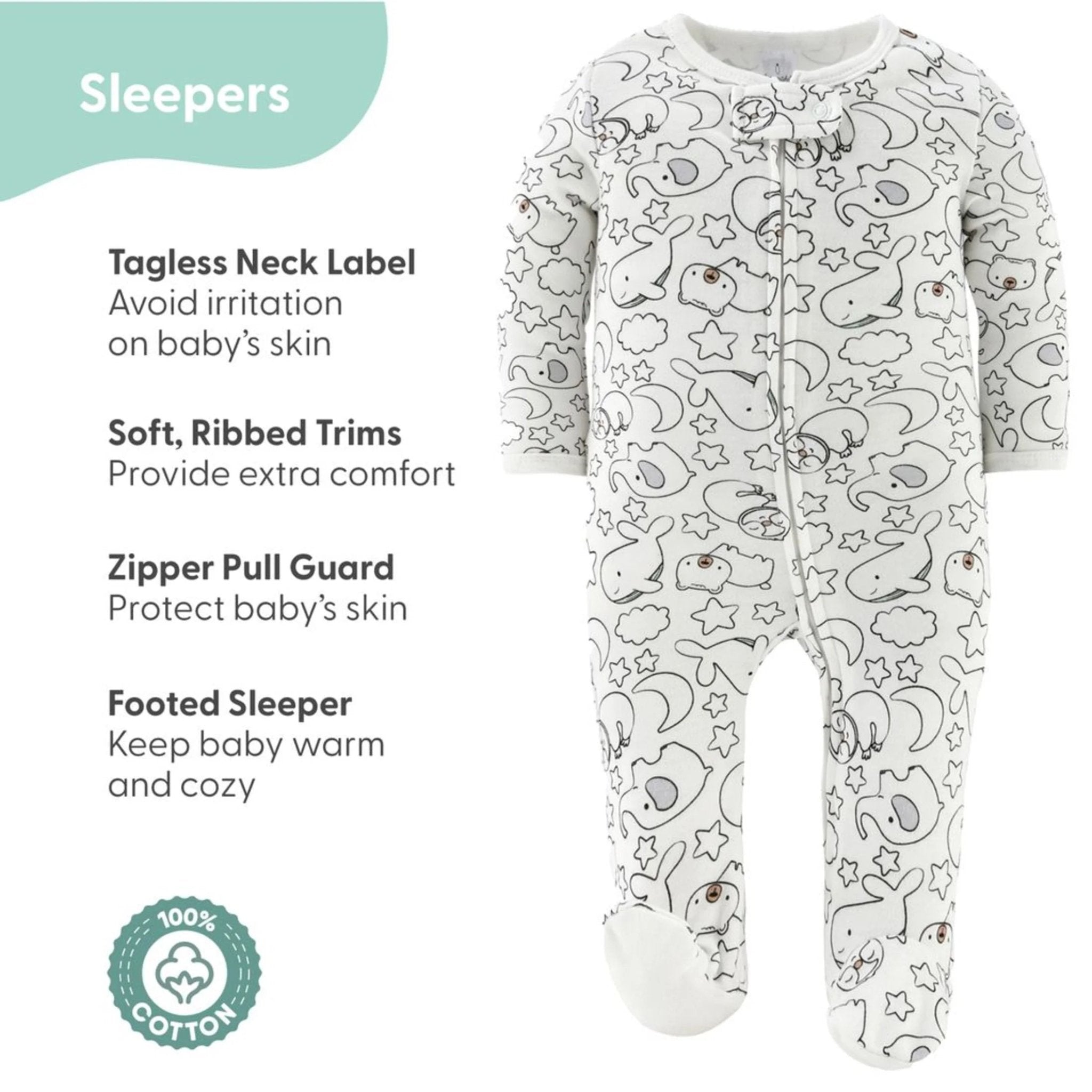 LUMÉA™ Restful Dreams 30 - Piece Baby Layette Set - Animal Design (Newborn) - Lumea Baby