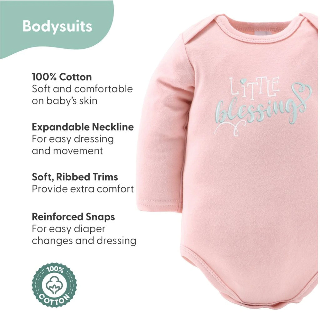 LUMÉA™ Welcome Bundle 16 - Piece Newborn Layette Gift Set - Floral Elephant (3 - 6M) - Lumea Baby