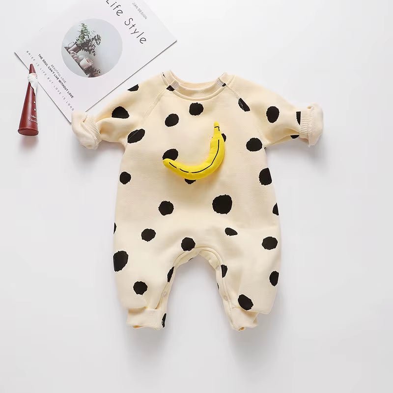 Lumea Banana Dreams Baby Cotton Romper - Korean Style Sleepwear Bodysuit - Lumea Baby