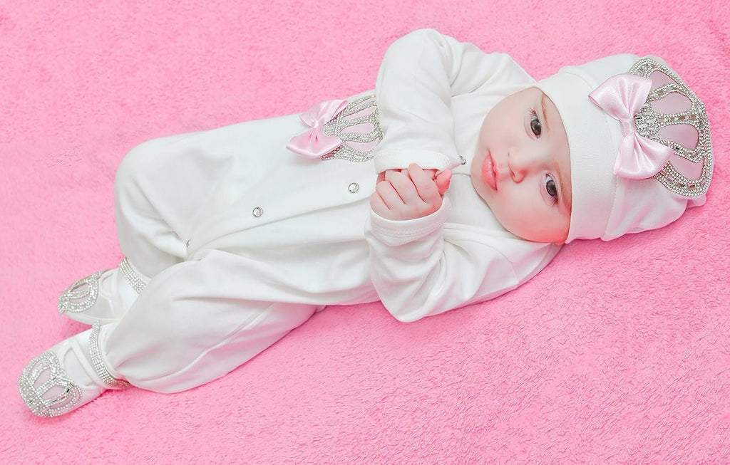 LUMÉA™ Little Jewels 4 - Piece Baby Girl Newborn Layette Gift Set - Lumea Baby