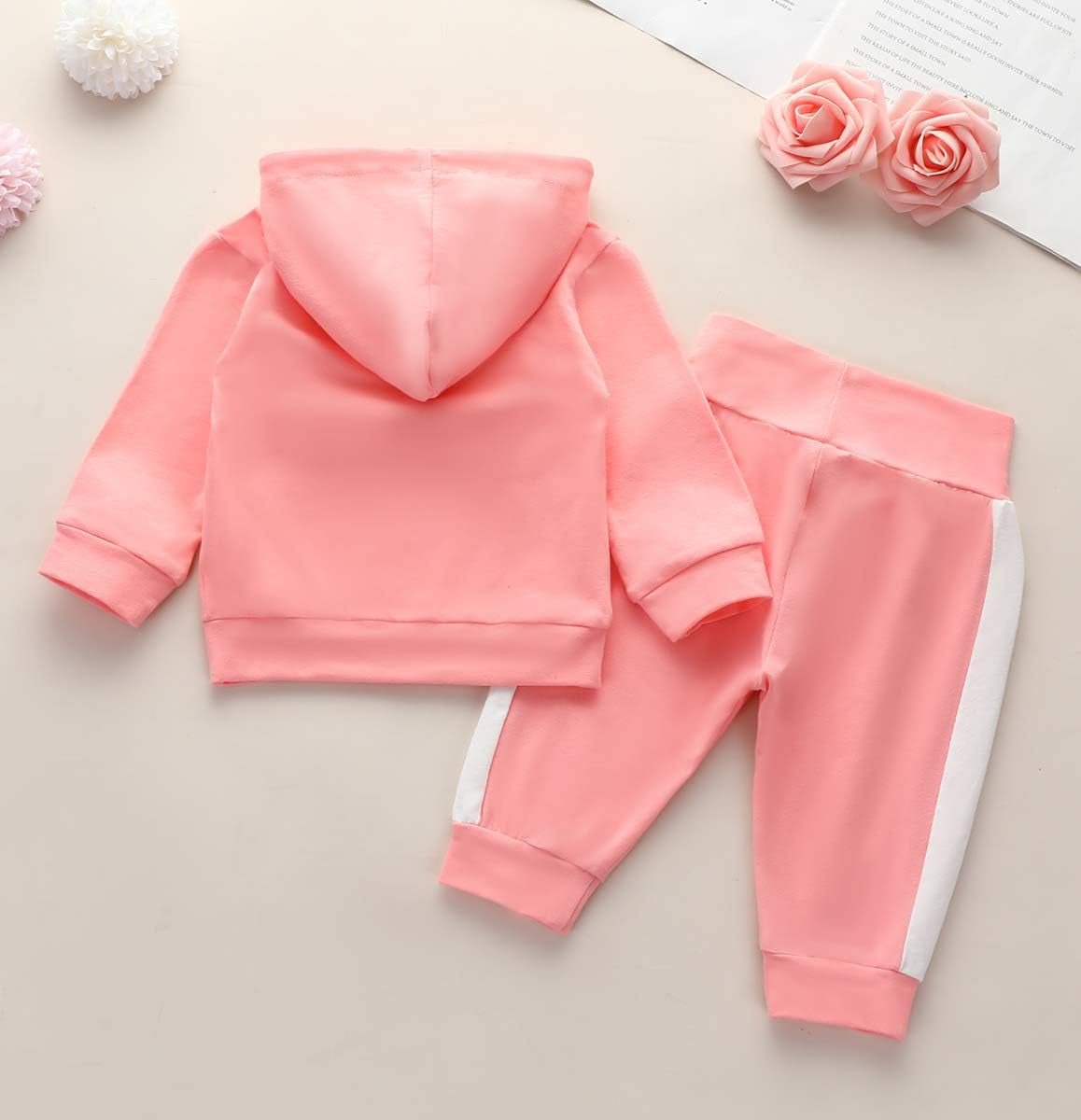 Lumea Cozy Hoodie 2 - Piece Baby Girl Set - Mini Pullover Sweatshirt & Pants (6 - 12M) - Lumea Baby