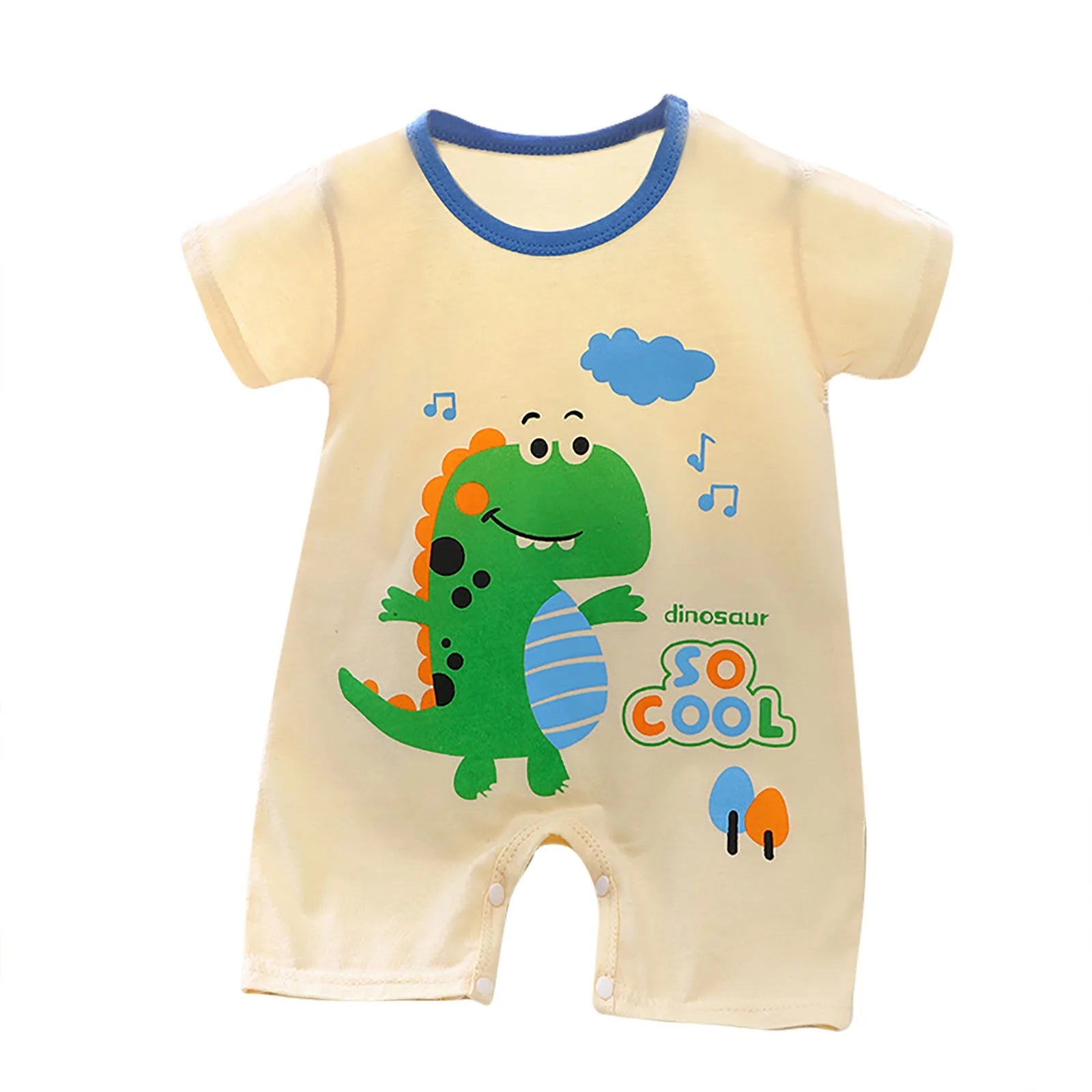 Lumea Summer Breeze Baby Romper - Short Sleeve Bodysuit Jumpsuit (9 - 12M) - Lumea Baby