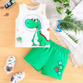 Lumea Cartoon Holiday 2 - Piece Baby Set - Vest Tee & Shorts (9 - 12M) - Lumea Baby