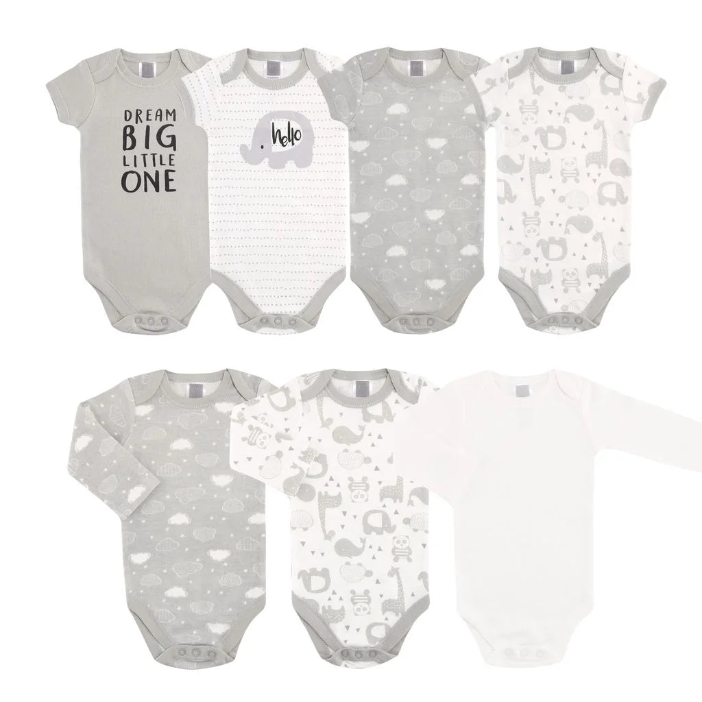 LUMÉA™ Sleepy Elephants Newborn Baby Layette Gift Set - Grey Shower Essentials - Lumea Baby