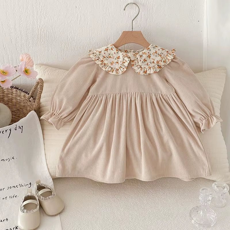 Lumea Princess Bloom Girl Party Dress - Long Sleeve Cotton Flower (2 - 7Y) - Lumea Baby