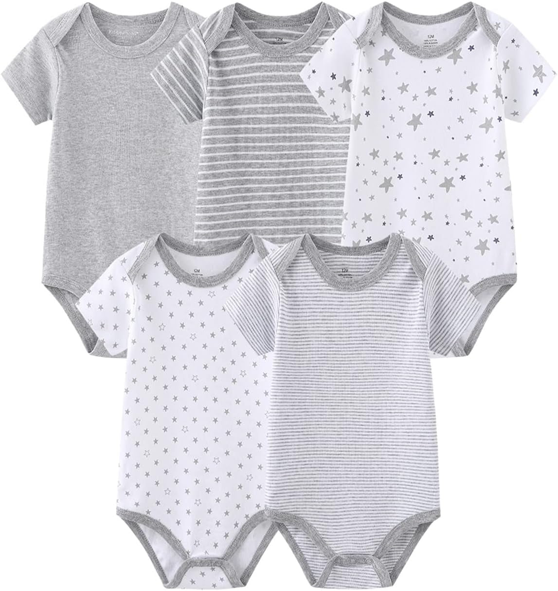 LUMÉA™ Essentials Newborn Baby Clothes Set - Short Sleeve Bodysuits & Pants Layette - Lumea Baby