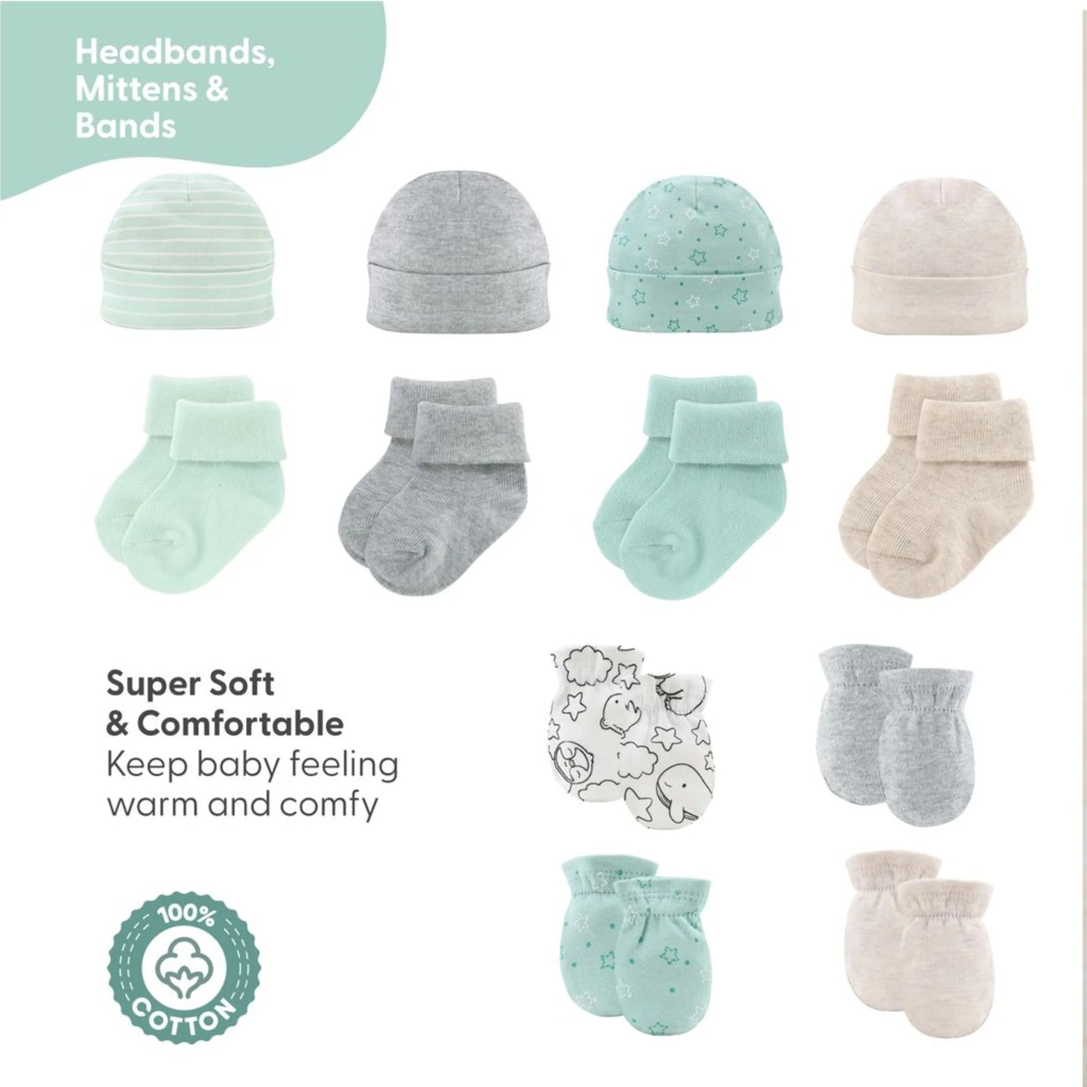 LUMÉA™ Restful Dreams 30 - Piece Baby Layette Set - Animal Design (Newborn) - Lumea Baby