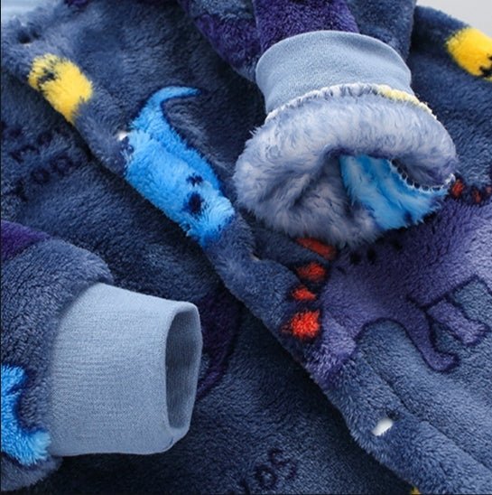 Lumea Cozy Flannel Baby Romper Jumpsuit - Soft Hooded Jacket for Boys & Girls (0 - 18M) - Lumea Baby