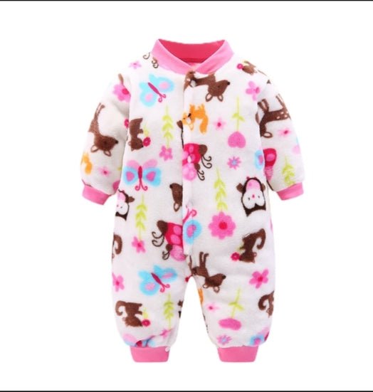 Lumea Cozy Flannel Baby Romper Jumpsuit - Soft Hooded Jacket for Boys & Girls (0 - 18M) - Lumea Baby