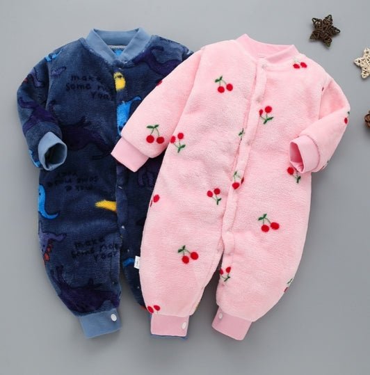 Lumea Cozy Flannel Baby Romper Jumpsuit - Soft Hooded Jacket for Boys & Girls (0 - 18M) - Lumea Baby