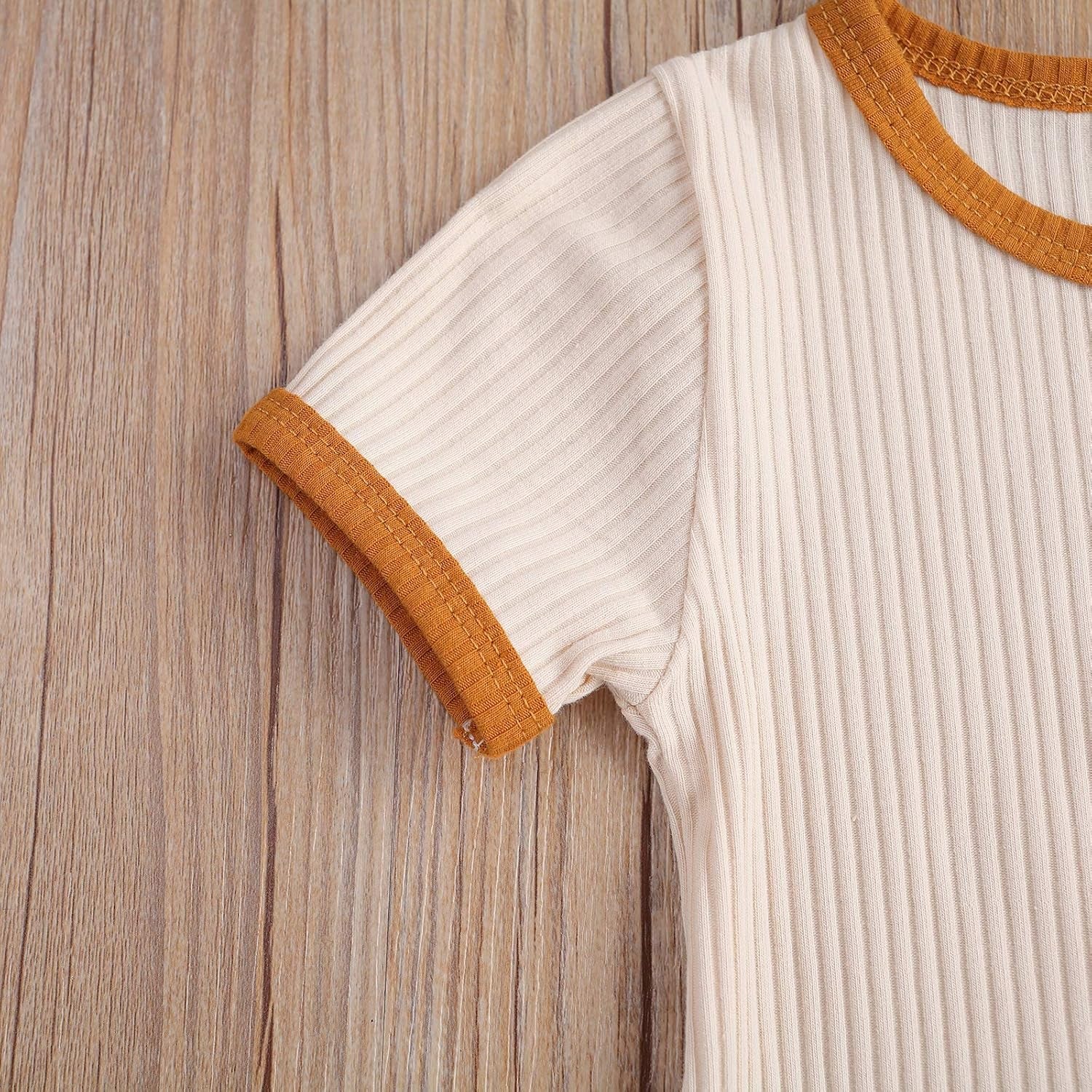 Lumea Summer Ribbed 2 - Piece Toddler Set - Short Sleeve Tee & Drawstring Shorts (2 - 3T) - Lumea Baby