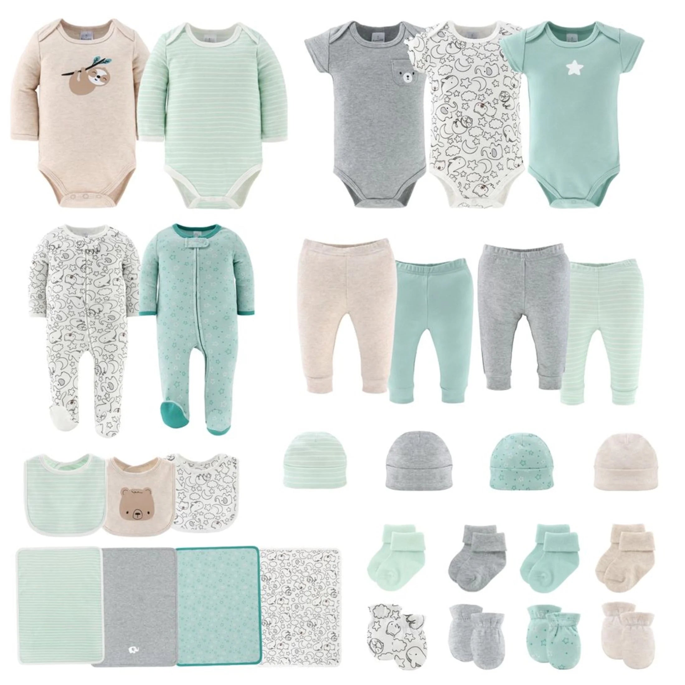LUMÉA™ Restful Dreams 30 - Piece Baby Layette Set - Animal Design (Newborn) - Lumea Baby