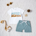 Lumea Adventure Time Toddler Boy Summer Shorts Set - Cartoon Letters (18 - 24M) - Lumea Baby