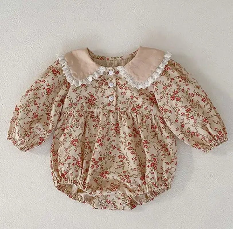 Lumea Knit Elegance Baby Girl Romper - Long Sleeve Hollow Out Jumpsuit - Lumea Baby