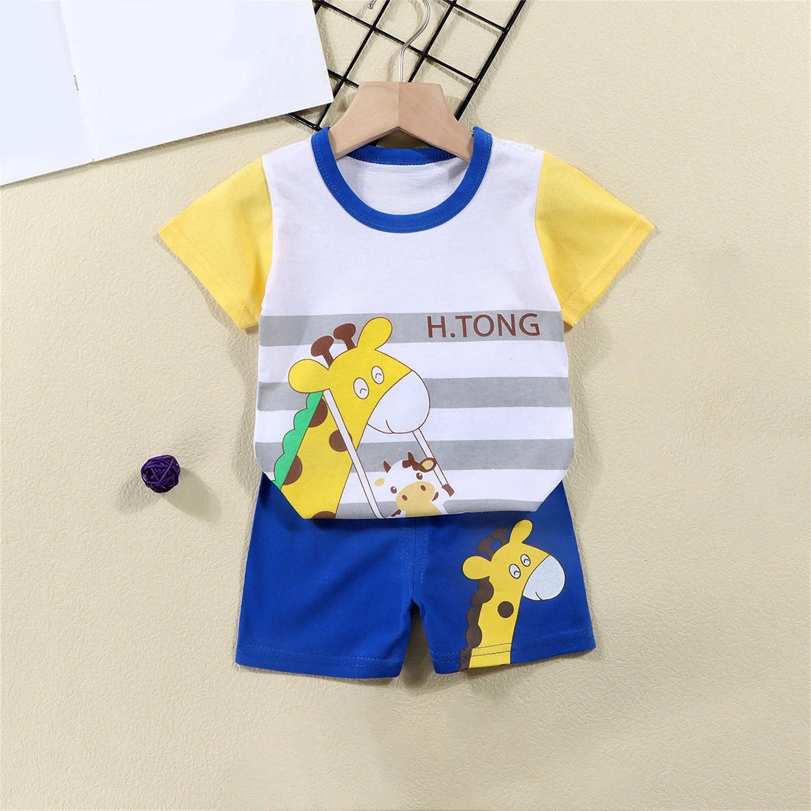 Lumea Summer Fun 2 - Piece Baby Outfit Set - Cartoon T-Shirt & Shorts (18 - 24M) - Lumea Baby