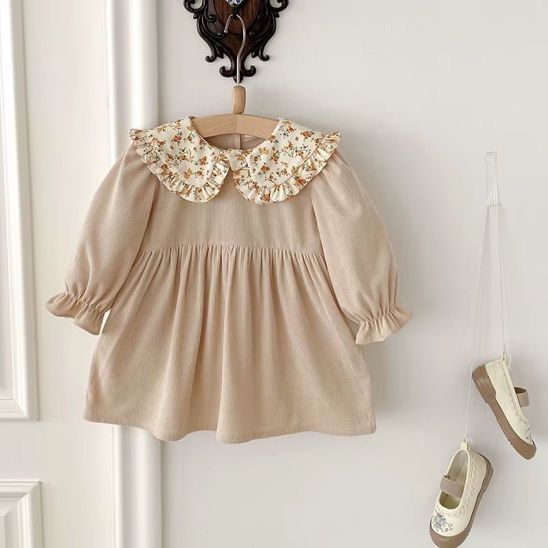 Lumea Princess Bloom Girl Party Dress - Long Sleeve Cotton Flower (2 - 7Y) - Lumea Baby