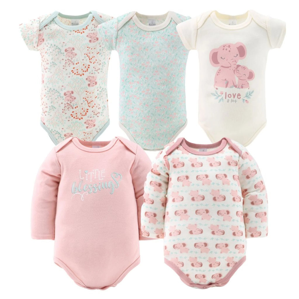LUMÉA™ Pink Elephant Garden 30 - Piece Newborn Layette Gift Set - Baby Girl (0 - 3M) - Lumea Baby