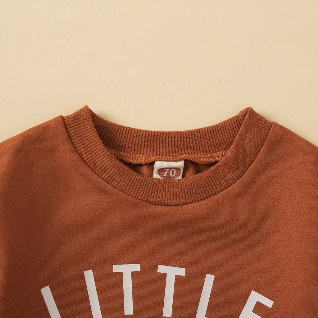 Lumea Street Style 2 - Piece Baby Boy Set - Letter Print Sweatshirt & Joggers (12 - 18M) - Lumea Baby