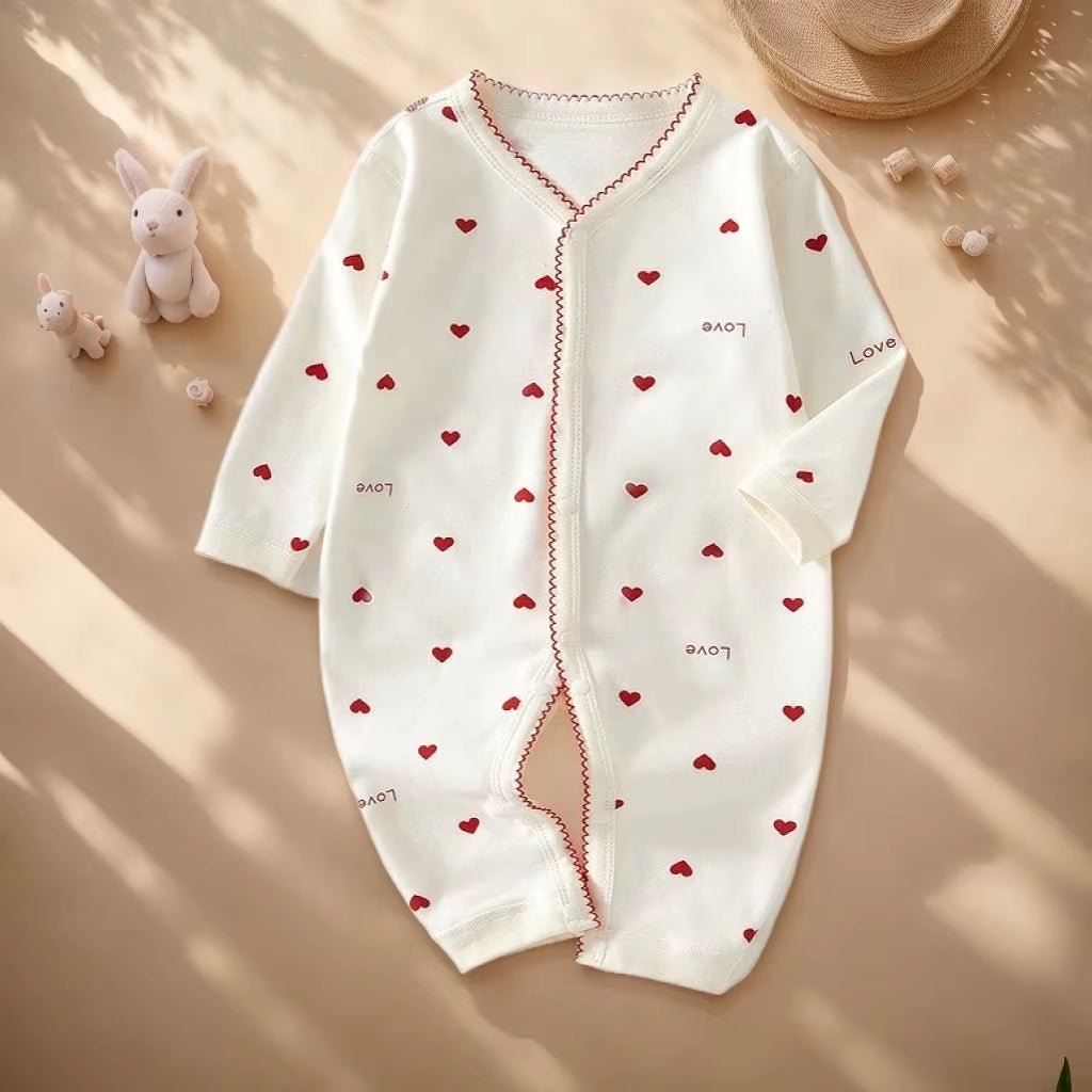 Lumea Pure Comfort Baby Romper - 100% Cotton Long Sleeve Bodysuit (0 - 24M) - Lumea Baby