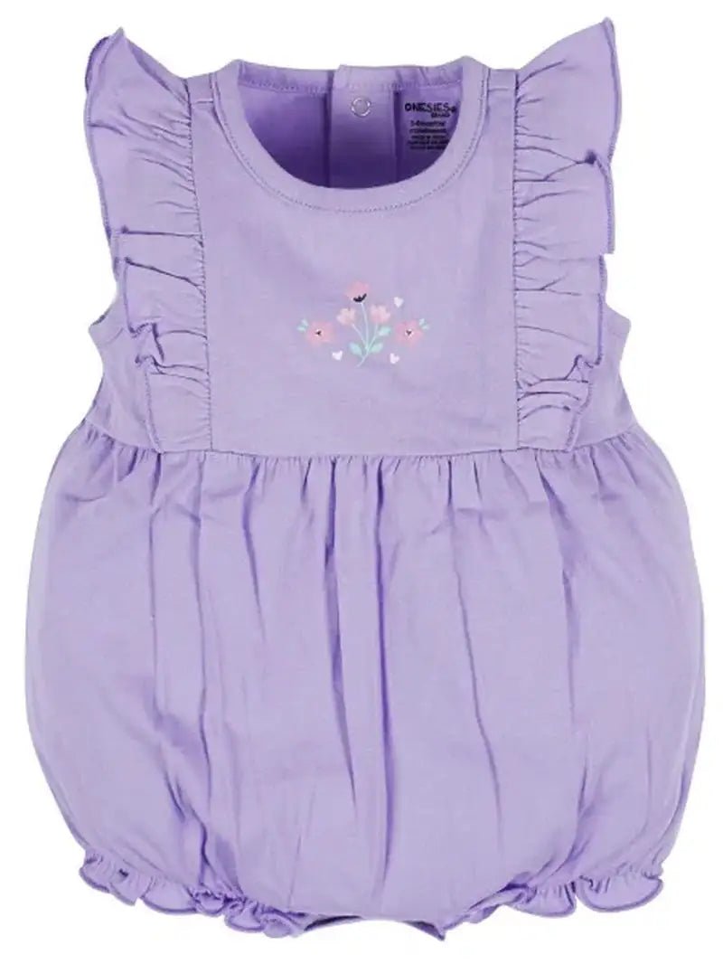 Lumea Blossom Baby Girl Ruffle Rompers 3 - Pack Premium (0 - 24M) - Lumea Baby