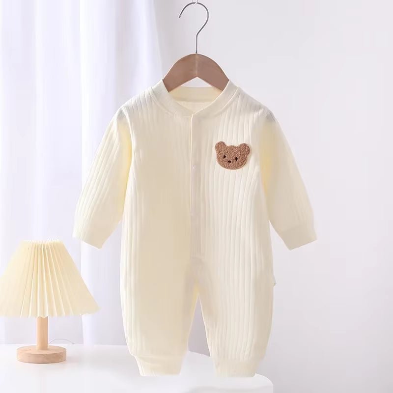 Lumea Pure Comfort Baby Romper - 100% Cotton Long Sleeve Bodysuit (0 - 24M) - Lumea Baby