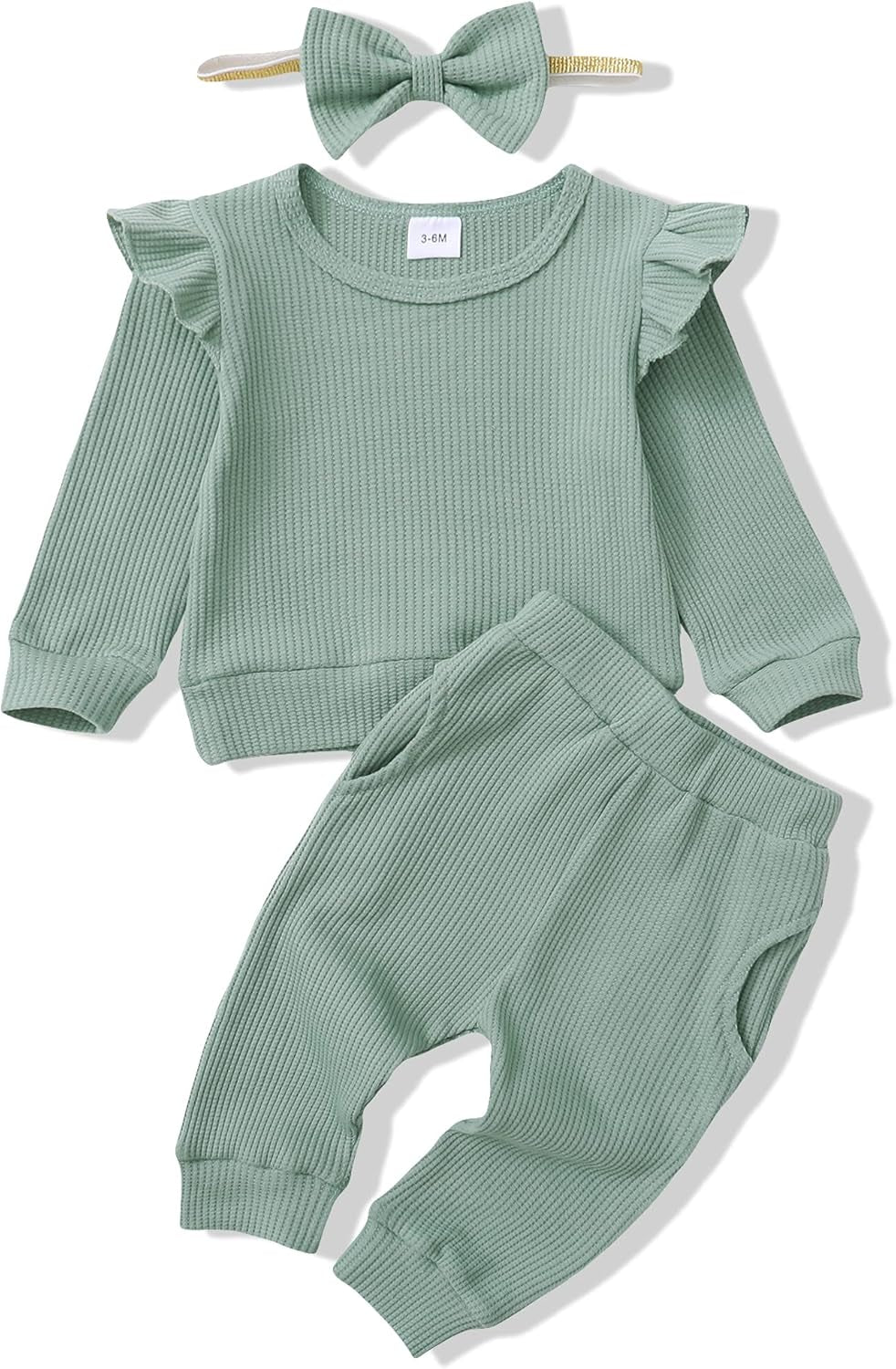 Lumea Cozy Chic 2 - Piece Baby Girl Set - Long Sleeve Sweatshirt & Pants (2 - 3T) - Lumea Baby