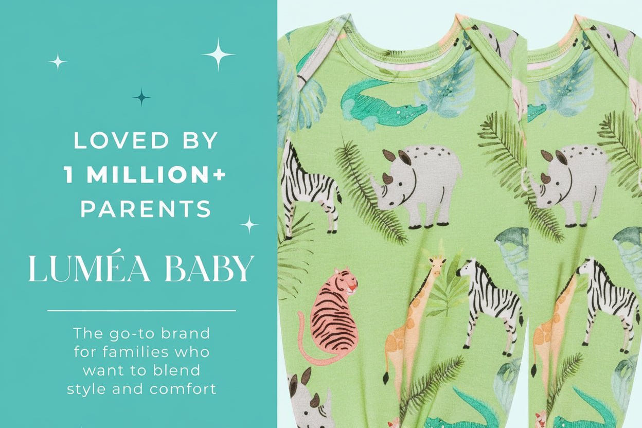 LUMÉA™ Knotted Dreams Newborn Girl Gown - Soft Sleep Gown (0 - 3M) - Lumea Baby