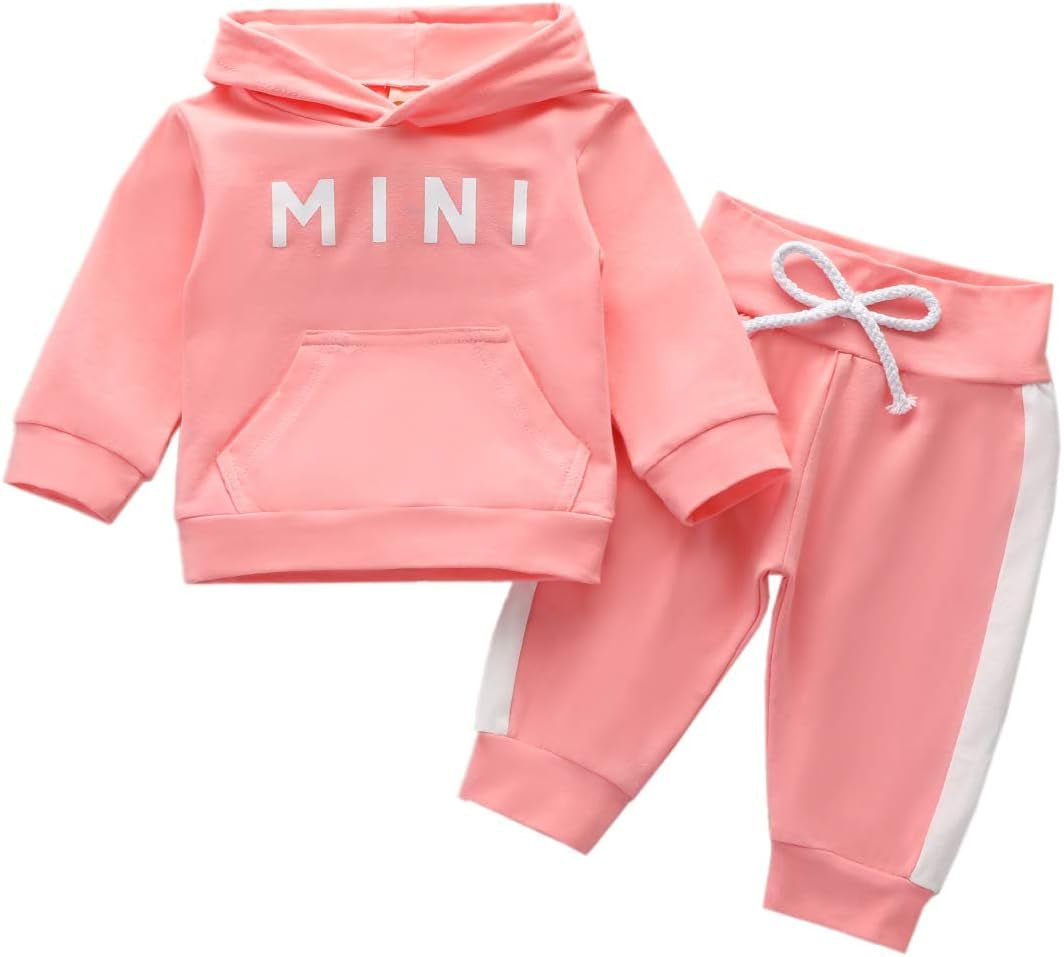 Lumea Cozy Hoodie 2 - Piece Baby Girl Set - Mini Pullover Sweatshirt & Pants (6 - 12M) - Lumea Baby