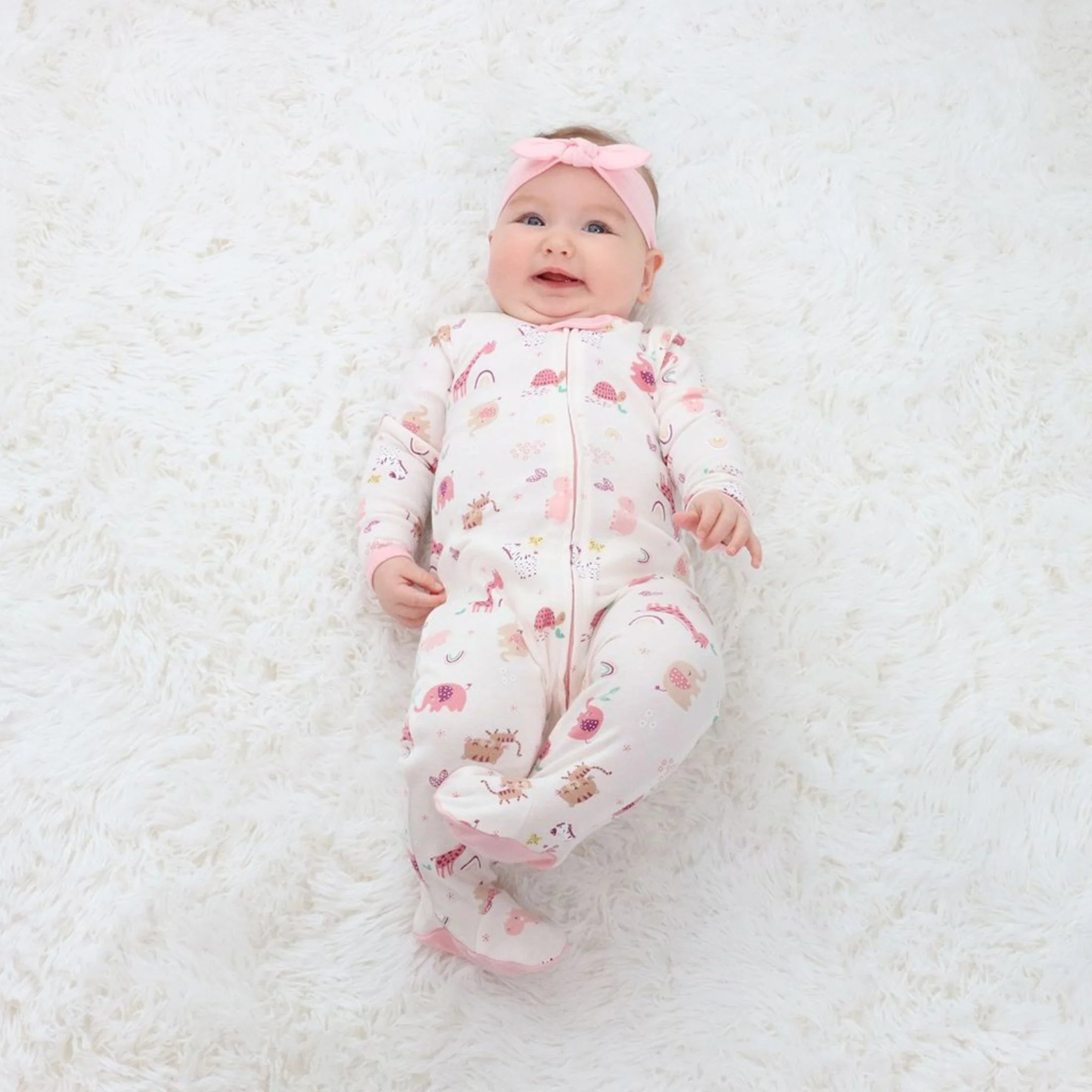 LUMÉA™ Rainbow Safari 23 - Piece Newborn Layette Gift Set - Baby Girl Pink (0 - 3M) - Lumea Baby