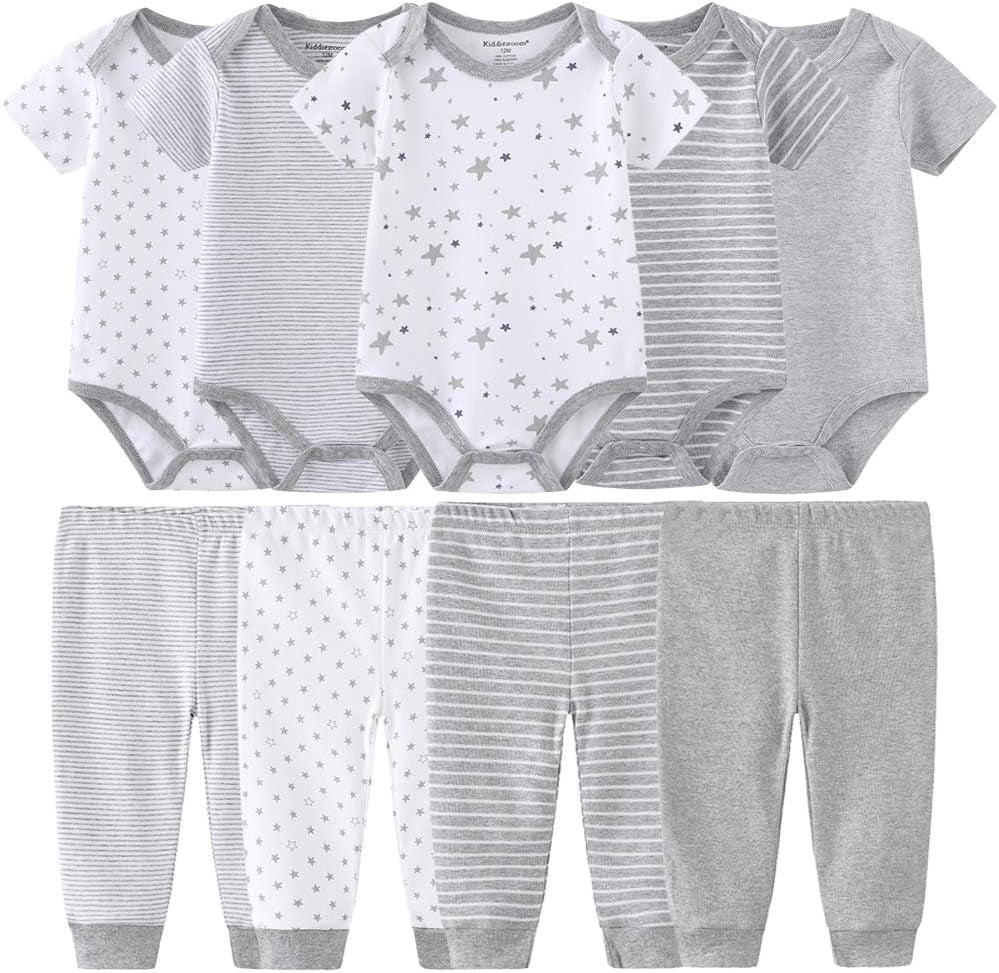 LUMÉA™ Little Gentleman 9 - Piece Baby Boys' Bodysuits & Pants Layette Set - Lumea Baby
