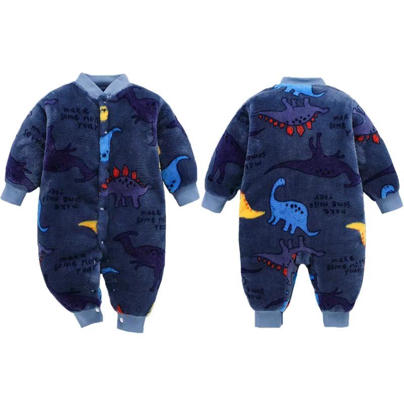Lumea Cozy Flannel Baby Romper Jumpsuit - Soft Hooded Jacket for Boys & Girls (0 - 18M) - Lumea Baby
