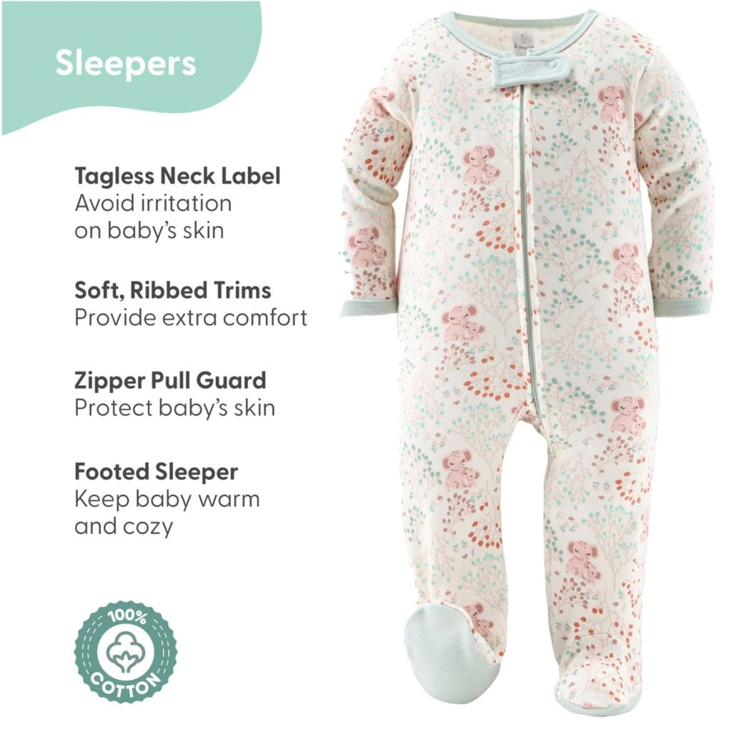 LUMÉA™ Welcome Bundle 16 - Piece Newborn Layette Gift Set - Floral Elephant (3 - 6M) - Lumea Baby
