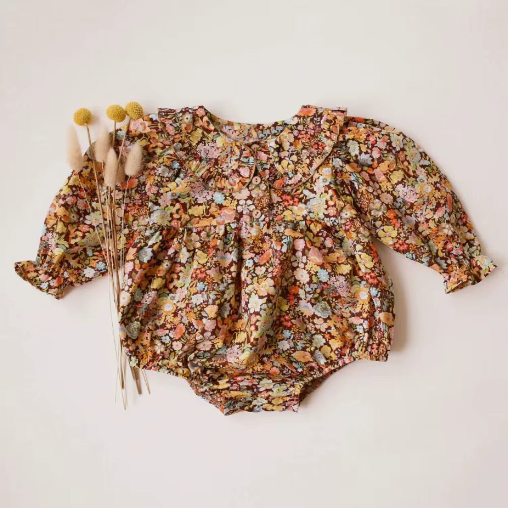 Lumea Spring Blossom Baby Girl Romper - Soft Cotton Long Sleeve (0 - 24M) - Lumea Baby