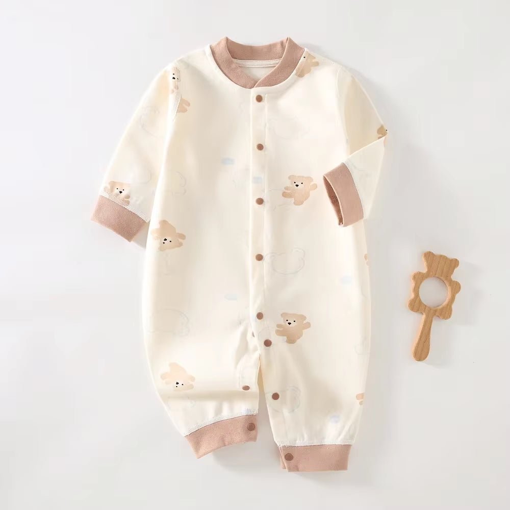 Lumea Pure Comfort Baby Romper - 100% Cotton Long Sleeve Bodysuit (0 - 24M) - Lumea Baby