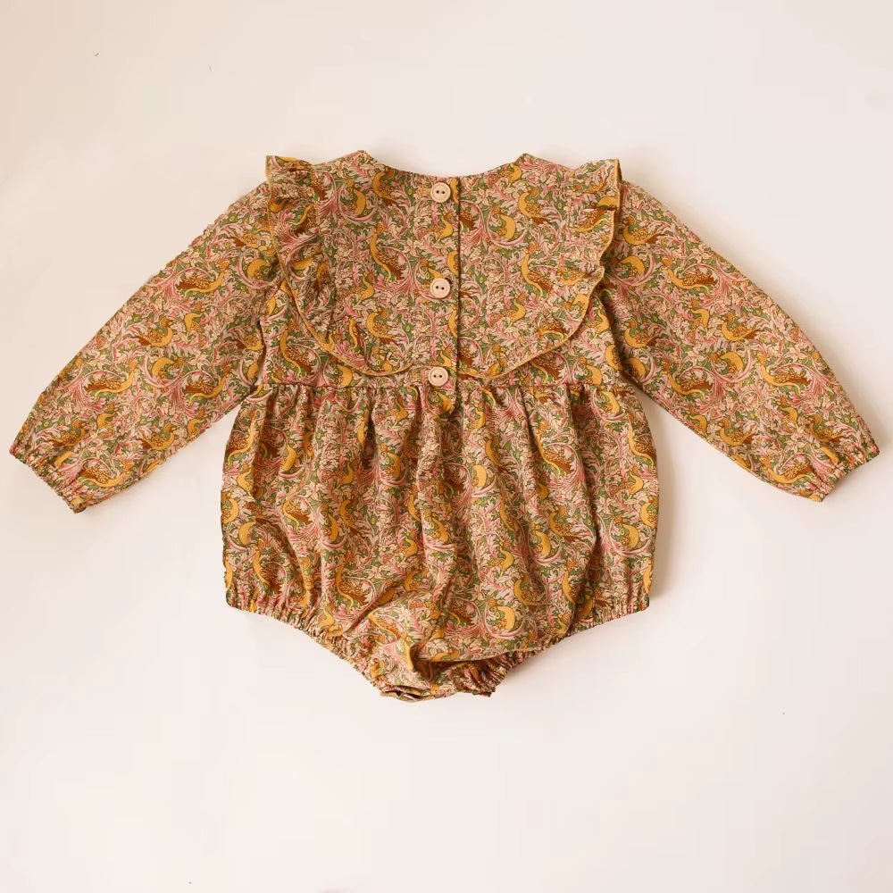 Lumea Spring Blossom Baby Girl Romper - Soft Cotton Long Sleeve (0 - 24M) - Lumea Baby