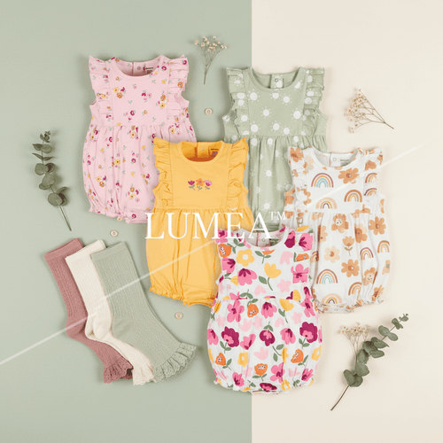 LUMÉA™ "Garden Girl" Floral & Ruffle Bundle - Lumea Baby