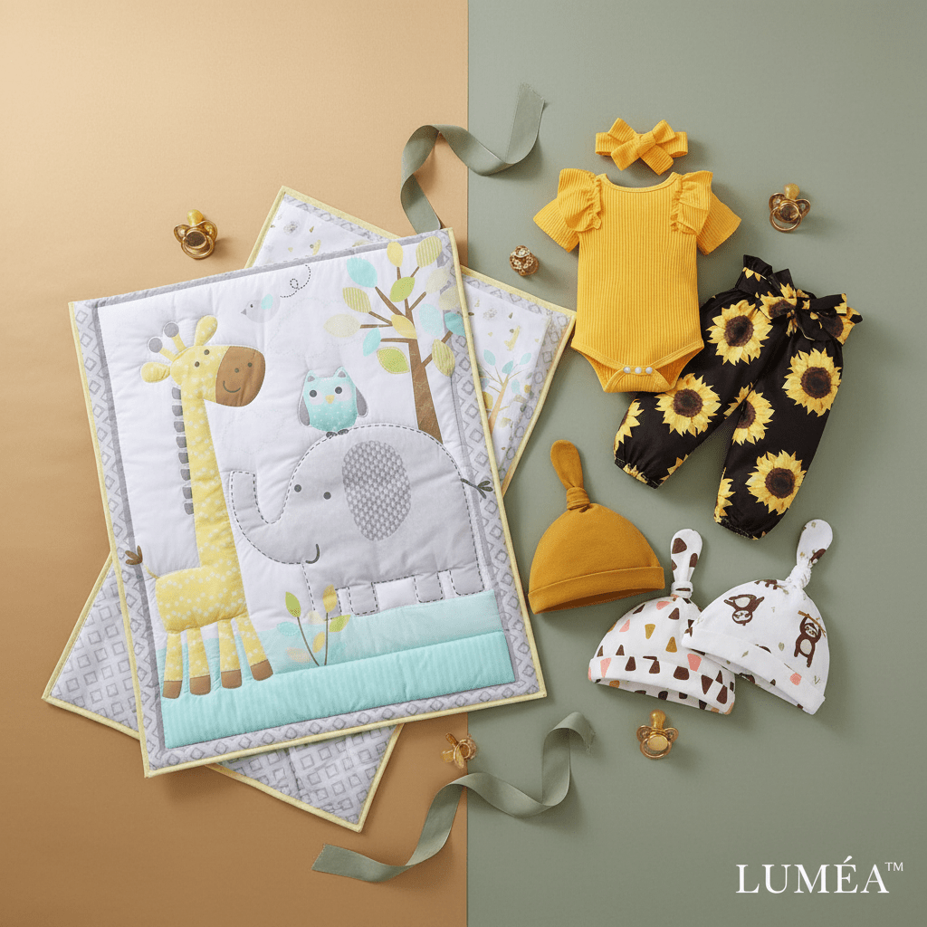 LUMÉA™ "Golden Nursery" Welcome Home Gift Set - Lumea Baby