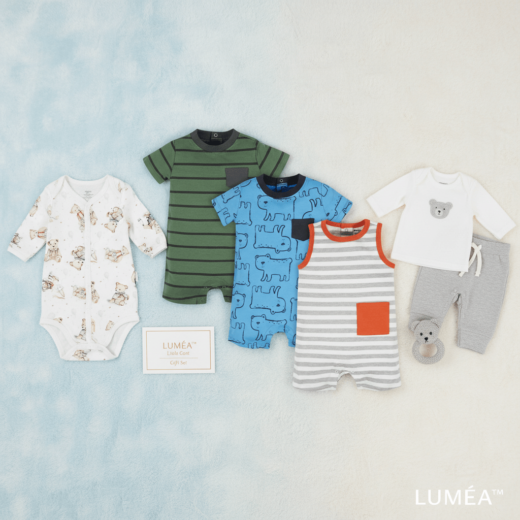 LUMÉA™ "Little Gent" Baby Boy Wardrobe Gift Set - Lumea Baby